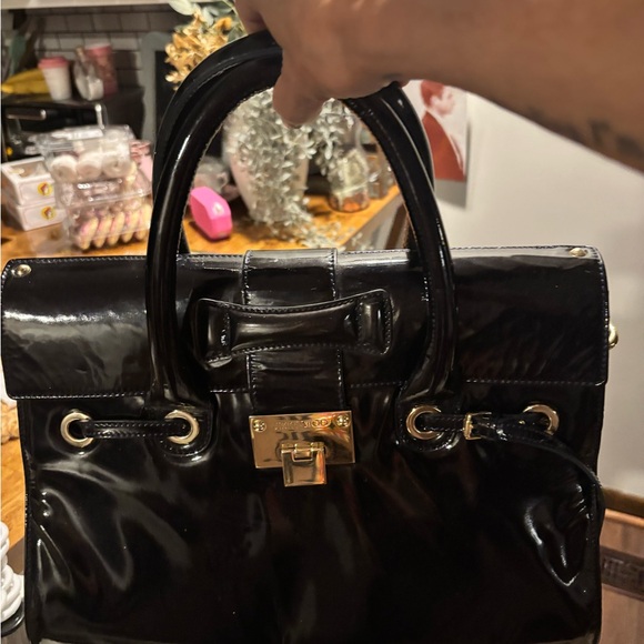 Jimmy Choo Handbags - Jimmy Choo Glossy Black Satchel
